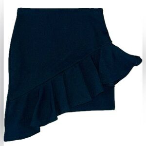 Black FashionNova Mini Asymmetrical Skirt Size Small